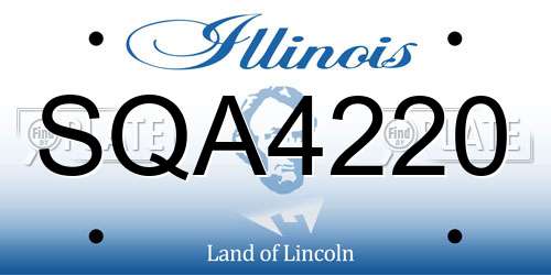 SQA4220 Illinois License Plate