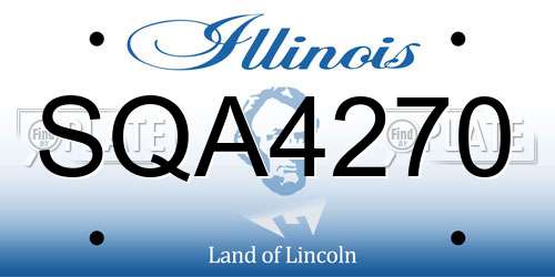 SQA4270 Illinois License Plate