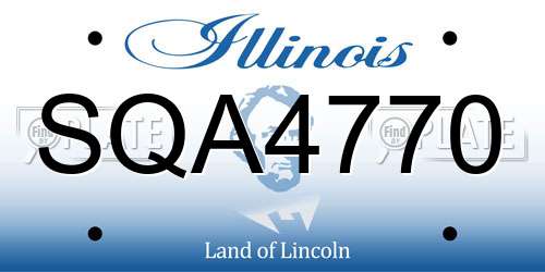 SQA4770 Illinois License Plate