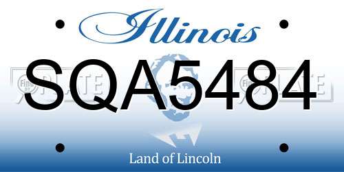 SQA5484 Illinois License Plate