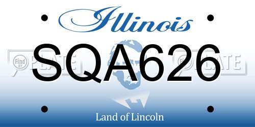 SQA626 Illinois License Plate