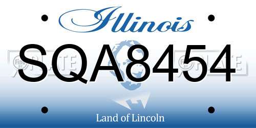 SQA8454 Illinois License Plate