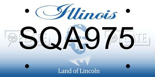 SQA975 Illinois License Plate