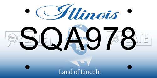 SQA978 Illinois License Plate