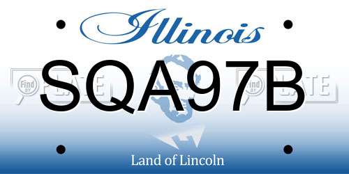 SQA97B Illinois License Plate