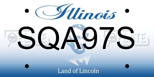 SQA97S Illinois License Plate