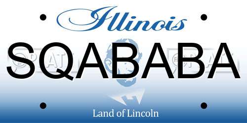 SQABABA Illinois License Plate