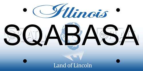 SQABASA Illinois License Plate