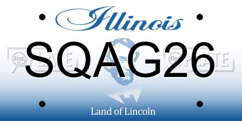 SQAG26 Illinois License Plate