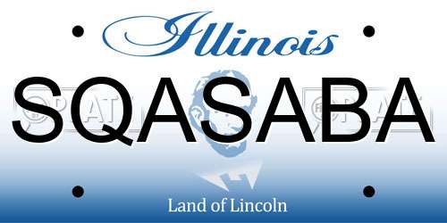 SQASABA Illinois License Plate