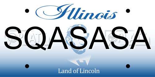 SQASASA Illinois License Plate