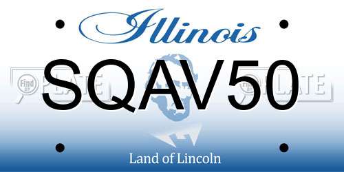 SQAV50 Illinois License Plate