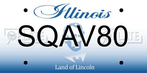 SQAV80 Illinois License Plate