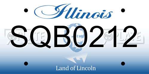 SQB0212 Illinois License Plate