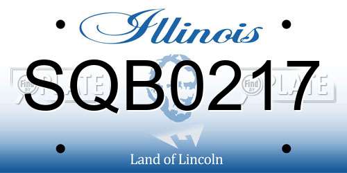 SQB0217 Illinois License Plate