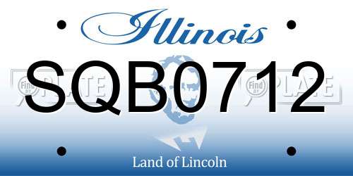 SQB0712 Illinois License Plate