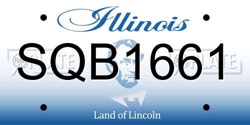 SQB1661 Illinois License Plate