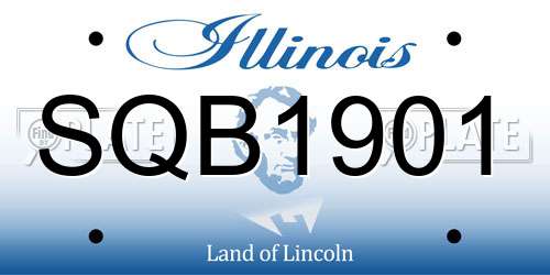 SQB1901 Illinois License Plate