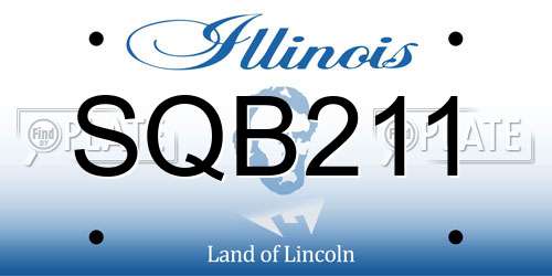 SQB211 Illinois License Plate