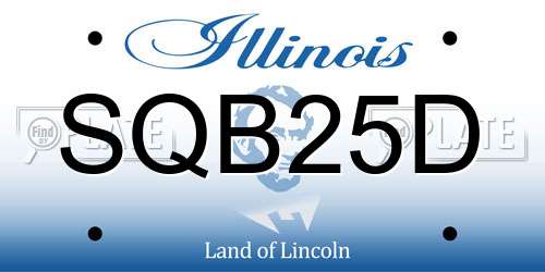 SQB25D Illinois License Plate