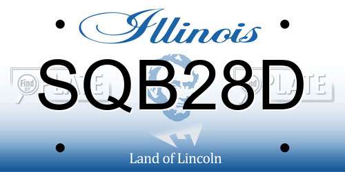 SQB28D Illinois License Plate