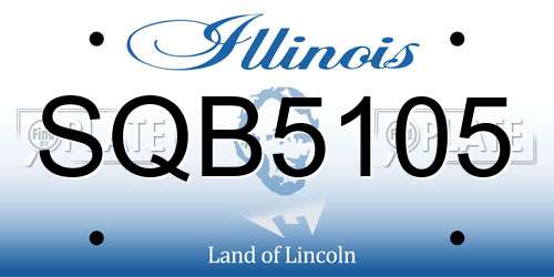 SQB5105 Illinois License Plate