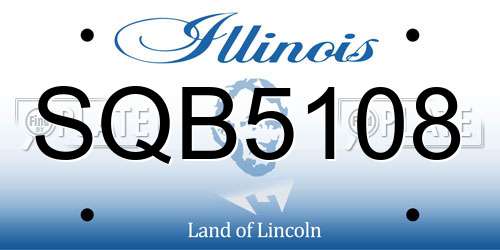 SQB5108 Illinois License Plate