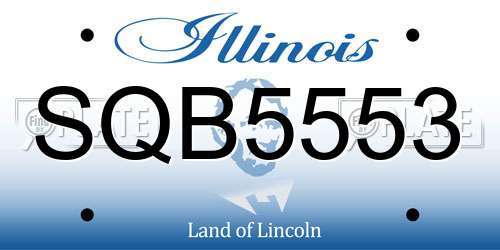 SQB5553 Illinois License Plate