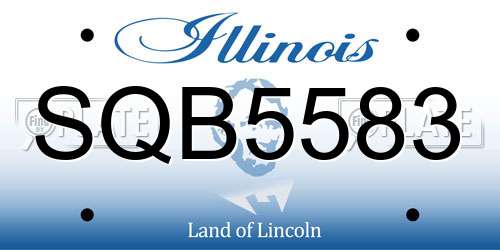 SQB5583 Illinois License Plate