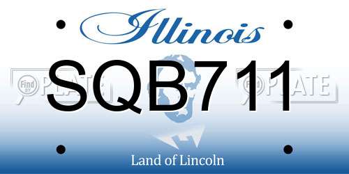 SQB711 Illinois License Plate