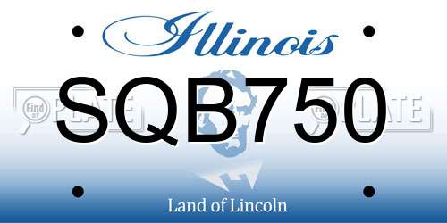 SQB750 Illinois License Plate