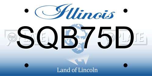SQB75D Illinois License Plate