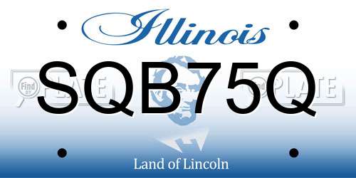 SQB75Q Illinois License Plate