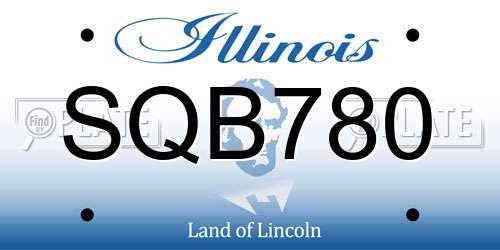 SQB780 Illinois License Plate