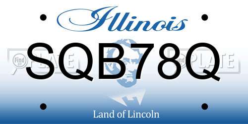 SQB78Q Illinois License Plate