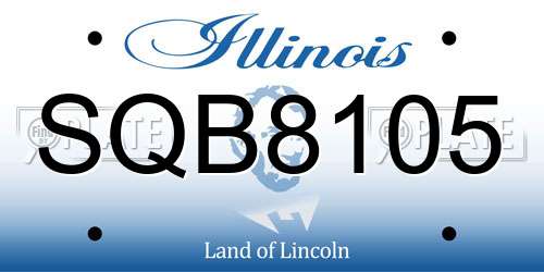 SQB8105 Illinois License Plate