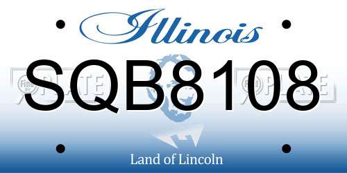 SQB8108 Illinois License Plate