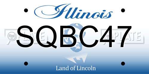 SQBC47 Illinois License Plate
