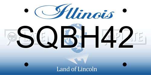 SQBH42 Illinois License Plate