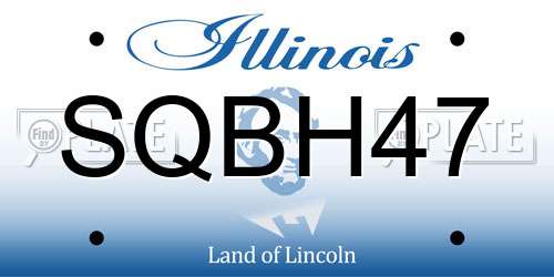 SQBH47 Illinois License Plate