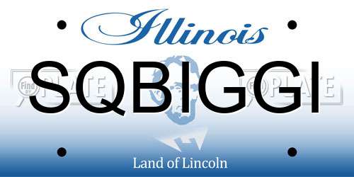 SQBIGGI Illinois License Plate