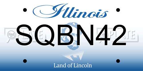 SQBN42 Illinois License Plate