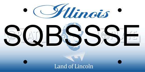 SQBSSSE Illinois License Plate