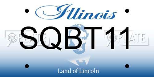 SQBT11 Illinois License Plate