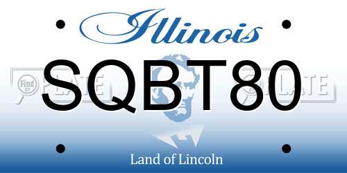 SQBT80 Illinois License Plate