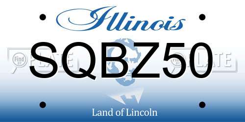 SQBZ50 Illinois License Plate