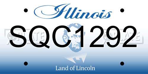 SQC1292 Illinois License Plate