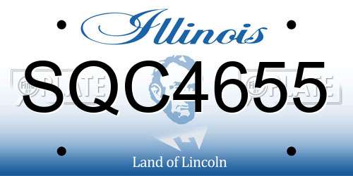 SQC4655 Illinois License Plate
