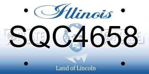 SQC4658 Illinois License Plate