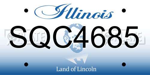 SQC4685 Illinois License Plate